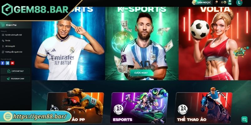 Khám phá sảnh E-Sports GEM88
